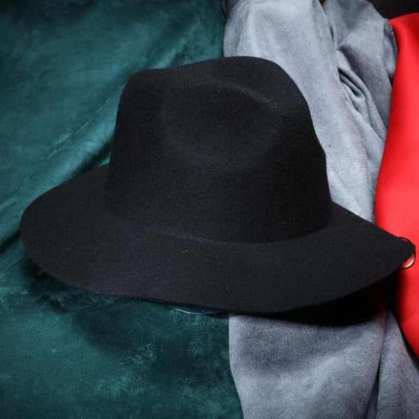 Wide Brim Black Hat