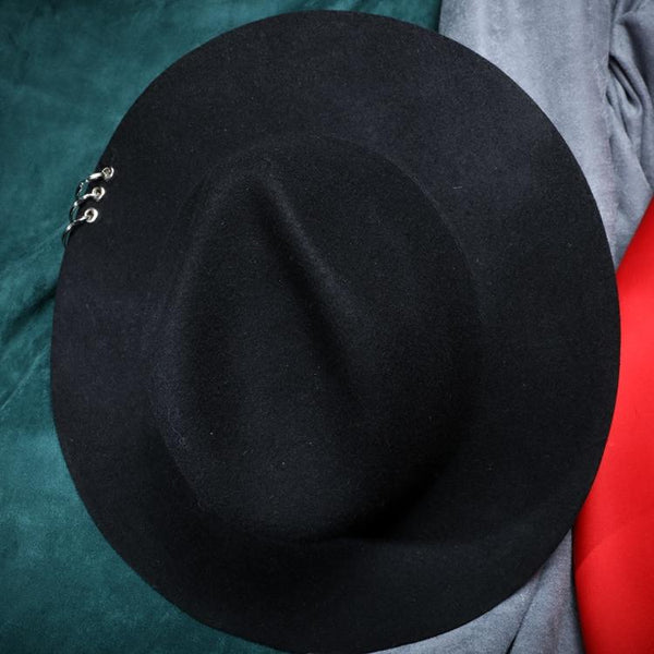 Wide Brim Black Hat