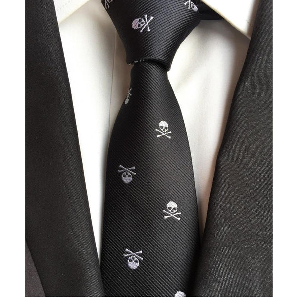 Fashionable Classy Skeleton Skinny Tie