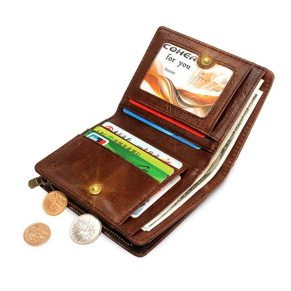 Formal Leather Wallet Cowhide Top