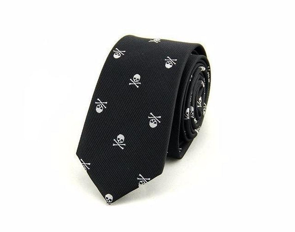 Fashionable Classy Skeleton Skinny Tie